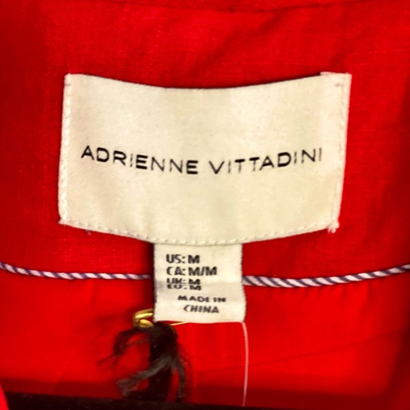 Adrienne Vittadini Women's Orange/Red Linen Blazer - Size USM - Picture 3 of 16